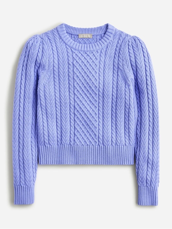 J. Crew Sweaters - J. Crew Lavender Cable-Knit Crewneck Sweater